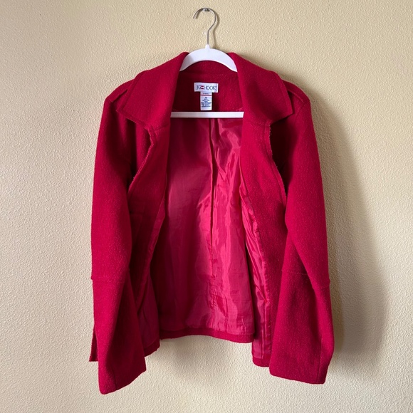 JG Hook Jacket Women's Button Up 100% Wool Red Size 12 - Picture 4 of 8